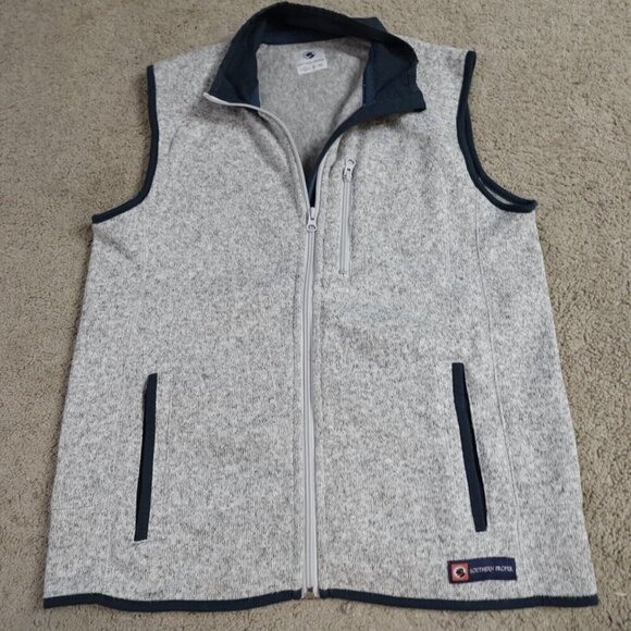 Southern Proper Jacket Medium Gray Heather Full Zip Vest - Picture 1 of 8